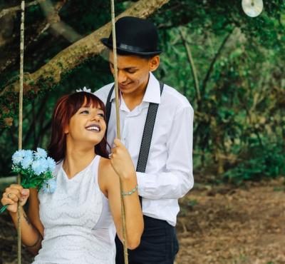 couple on swing